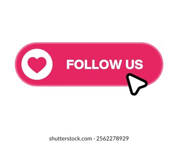 Follow us sticker button label badge flag sign symbol