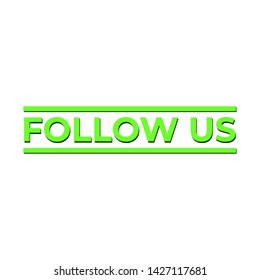Follow us text vector Design 