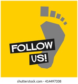 Follow Us (Vector Illustration)