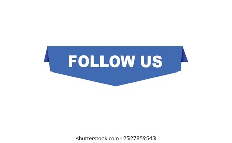 Follow us web banner templates. Vector Illustration 
