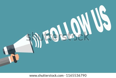 FOLLOW USJOB in a flat style