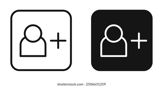 Follow vector icon in black and blue colors