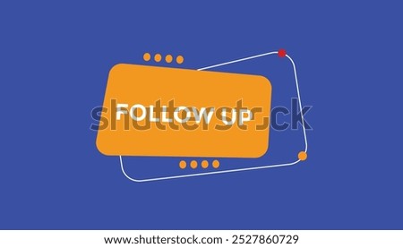 Follow up web banner templates. Vector Illustration