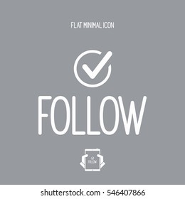 Follow window - Vector icon for computer website or application