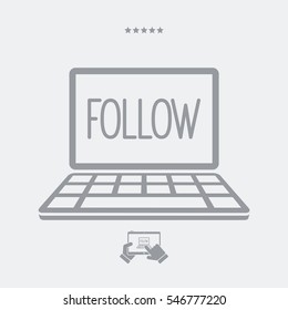 Follow window - Vector icon for computer website or application
