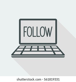 Follow window - Vector icon for computer website or application