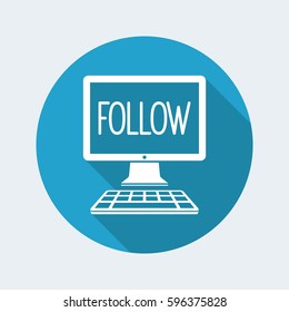 Follow window - Vector icon for computer website or application