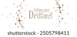 follow your dreams card on white background