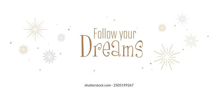 follow your dreams card on white background