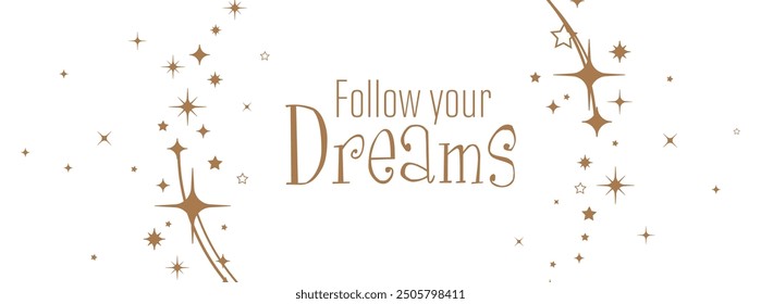 follow your dreams card on white background