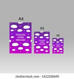 "Follow your dreams" poster and card. Bright, fun and inspirational. A4, A5, A6 standard sizes