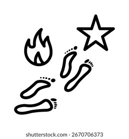 Seguir Su elemento de icono de fuego para el diseño