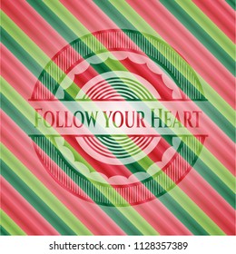 Follow your Heart christmas badge background.