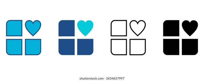 Followcollection Icon Set With Multiple Styles. Vector Illustration