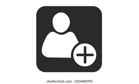 Follower add icon public to know you.Flat vector graphic.