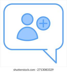 Ilustración vectorial de icono azul de seguidor