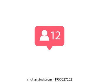 Follower button icon on white background. Vector illustration.