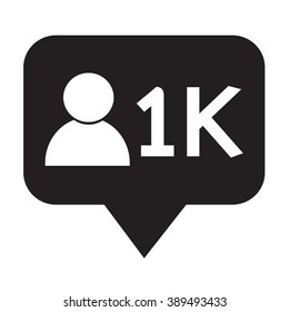 follower icon Illustration design