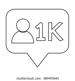 follower icon Illustration design