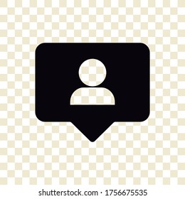Follower icon isolated on background.Social media follower vector icon. Notification Icon.