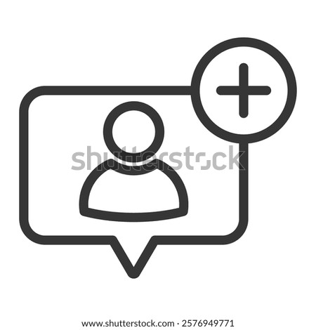 Follower Icon Lineal Style Vector Illustration
