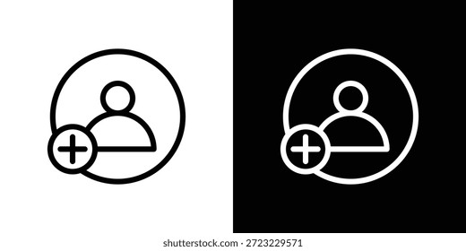 Concepto de logotipo de icono de seguidor en trazos