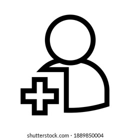icono de seguidor o logotipo símbolo de signo aislado ilustración vectorial - iconos vectoriales de estilo negro de alta calidad
