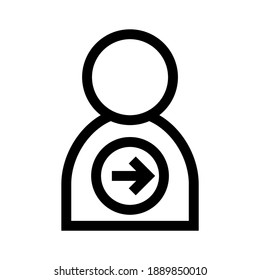 icono de seguidor o logotipo símbolo de signo aislado ilustración vectorial - iconos vectoriales de estilo negro de alta calidad
