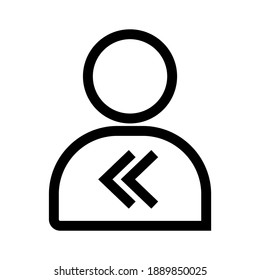 icono de seguidor o logotipo símbolo de signo aislado ilustración vectorial - iconos vectoriales de estilo negro de alta calidad
