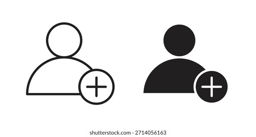 Diseños de Vector de silueta de ícono de seguidor. Trazos editables