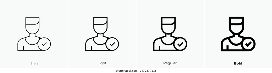 follower icon. Thin, Light Regular And Bold style design isolated on white background
