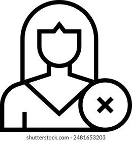 follower icon. Thin linear style design isolated on white background