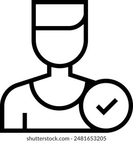 follower icon. Thin linear style design isolated on white background