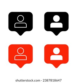 Follower icon vector. Follow social media user sign symbol