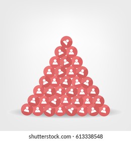 Follower icons. Pile of follower icons