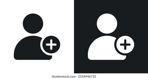Follower icons in solid black and white colors