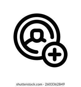 follower line icon. Clean and minimalist vector icon for websites, mobile apps, presentations, and logos. Fully scalable and customizable for any project.