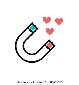 follower love social media icon line and fill vector illustration