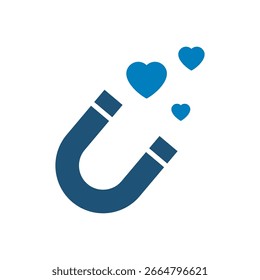 Ímã de seguidores ícone vetor modelo de ilustração de design em estilo moderno