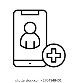 Icono de contorno de seguidor Ilustración vectorial