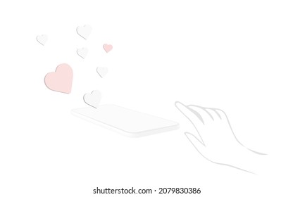 Follower phone notification symbol for application. App button for social media. Vector illustration icon.
