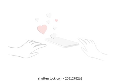 Follower phone notification symbol for application. App button for social media. Vector illustration icon.