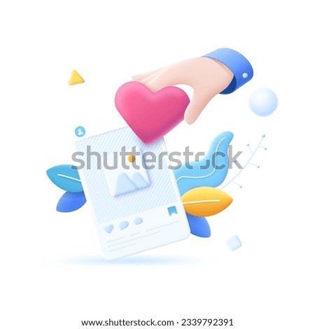 Followers attraction concept vector illustration. Social media account promotion 3D cartoon composition. Audience attraction online digital marketing. Creative idea for website, mobile, presentation
