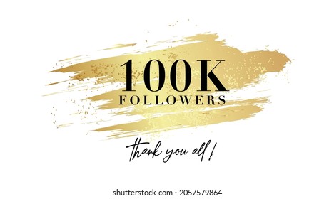 Followers banner 100k thank you poster, modern poster, social media channel 
