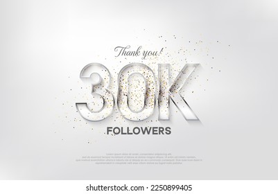 Followers design for the celebration of 30K followers. elegant silver design.