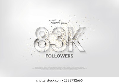 Followers design for the celebration of 83k followers. elegant silver design.