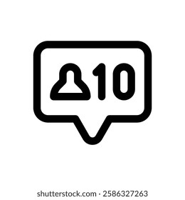 Followers. Editable stroke vector icon.