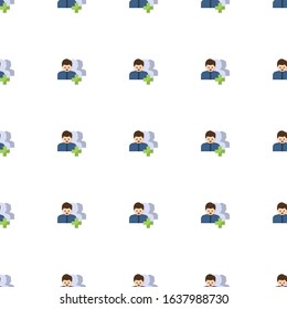 Followers icon pattern seamless isolated on white background. Editable flat Followers icon. Followers icon pattern for web and mobile.