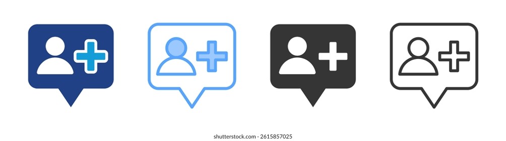 Followers icon set multiple style collection