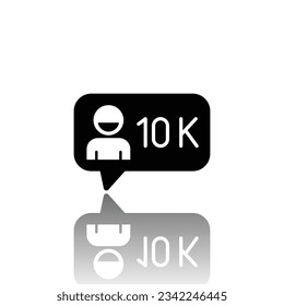 Followers icon silhouette, graphic illustration of followers icon, followers icon, suitable used for app, social media, social media app, and etc